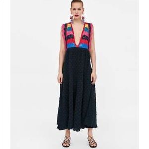 Multicolor crotchet Zara dress